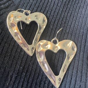 Silver Heart-Shaped Earrings